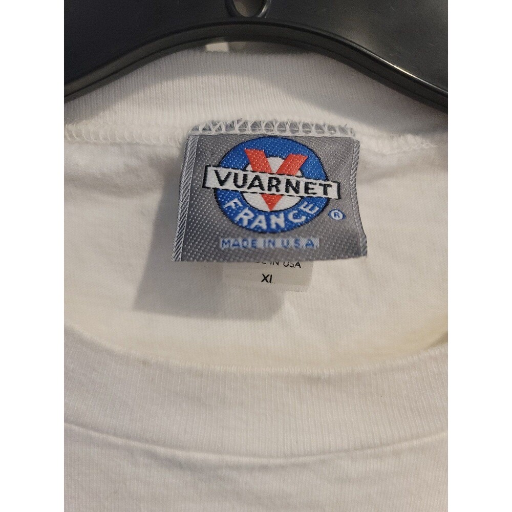 Vintage 90s Vuarnet France T Shirt Adult XLarge White USA Made Mens - Picture 6 of 10